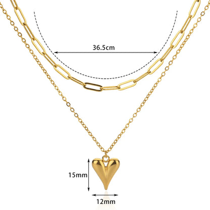 Heart Pendant Necklace for Women Girls 316L Stainless Steel Choker Necklaces Aesthetic Handmade Jewelry Accessories Free Gifts